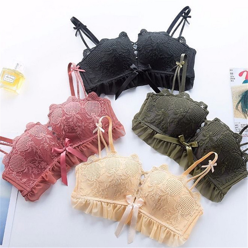Novi ženski bežični grudnjak s vezom za žene Grils seksi push up studentsko donje rublje Čipkani bešavni grudnjak Žensko donje rublje