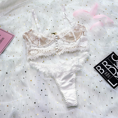 Aduloty Νέο σέξι εσώρουχα δικτυωτό κοψίδι δαντέλα λουλούδι κέντημα σουτιέν άνετο push-ups εσώρουχο βλεφαρίδων μονοκόμματο εσώρουχο