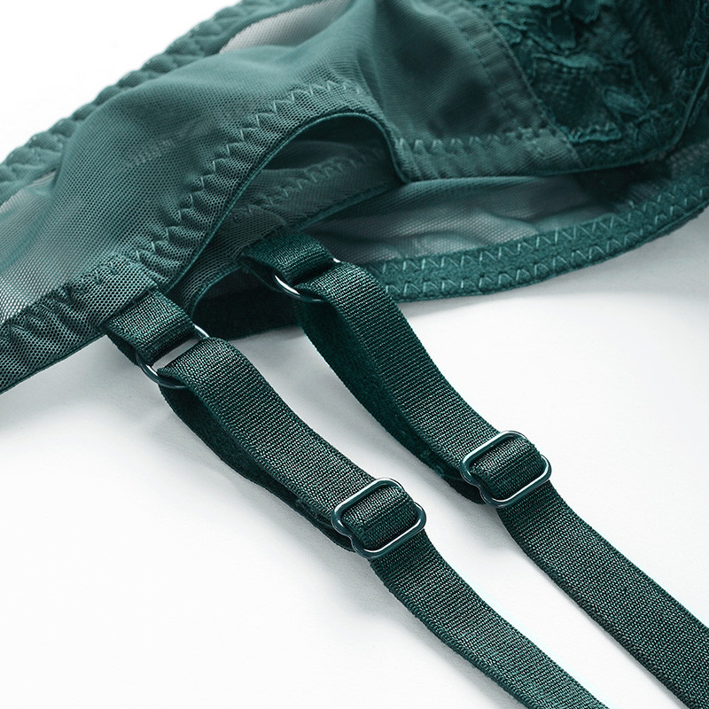 Set sutien pentru femei marimi mari sutien din dantelă cu garnitură pentru gene cu sârmă, căptușit ușor cupa CDE sutien Lenjerie intima 95D lenjerie femei