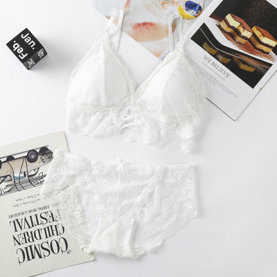 Beauty Back Σέξι γυναικεία εσώρουχα Δαντέλα Bralette Push-up Σουτιέν και εσώρουχα Γυναικεία Σετ εσώρουχα σε σουτιέν με κέντημα
