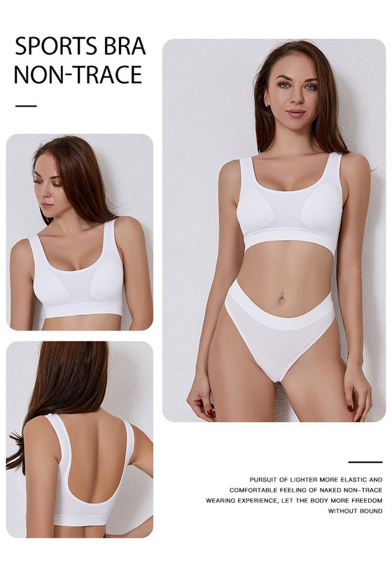 Εσώρουχα Ασύρματο Σουτιέν Crop Top Γυναικεία Ψηλόμεση Σώβρακα Εσώρουχα Soft Bralette Εσώρουχα χωρίς ραφές Tops Σετ σουτιέν Γυναικείο