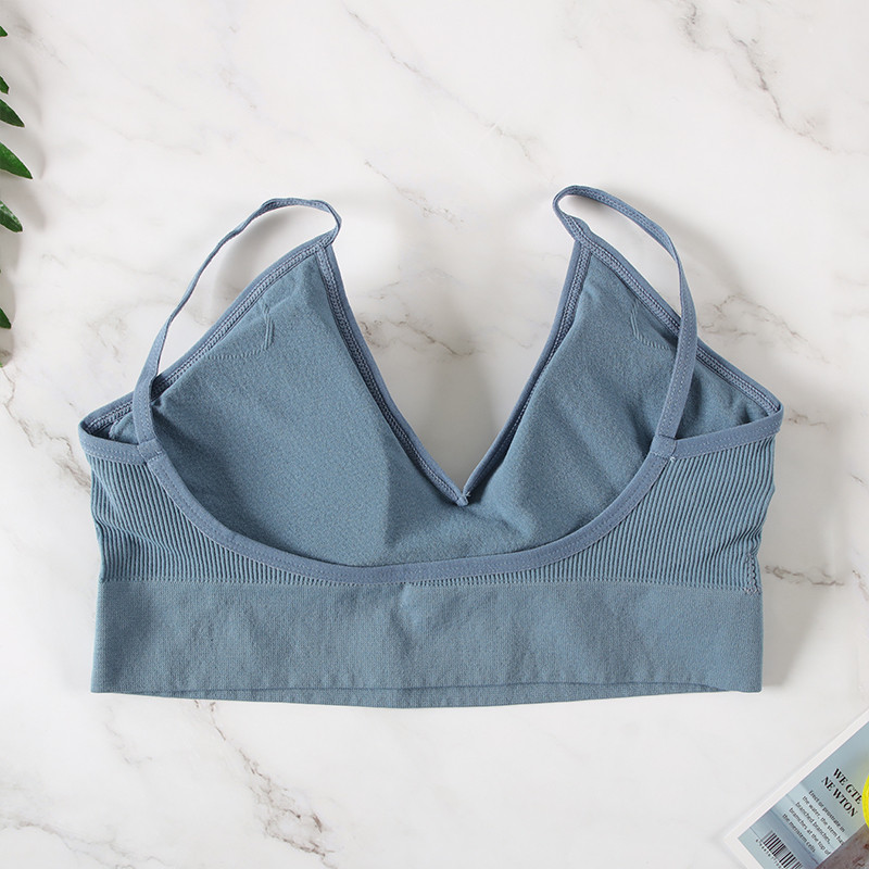 Aluspesu rinnahoidjakomplekt Naiste juhtmevaba pesu aluspüksid Push Up rinnahoidja G-String õmblusteta sporditank Fitness Crop Top 2022