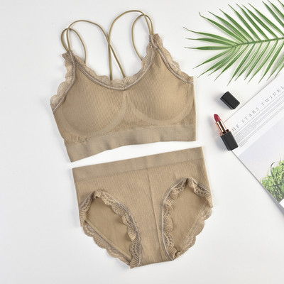 Set de chiloți sutien sexy pentru femei Sutien Push Up Set de top sport Litera fără sudură Sutien activ pentru femei Set de lenjerie pentru femeie Fitness Crop Top Lenjerie de corp