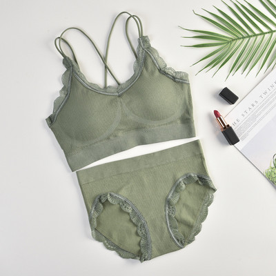 Set de chiloți sutien sexy pentru femei Sutien Push Up Set de top sport Litera fără sudură Sutien activ pentru femei Set de lenjerie pentru femeie Fitness Crop Top Lenjerie de corp