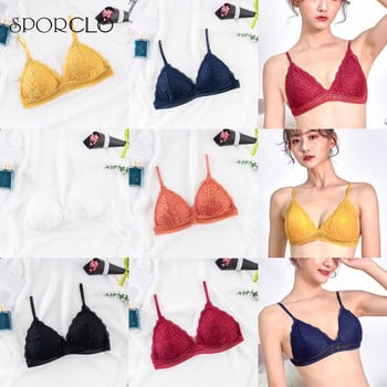 Εσώρουχα SPORCLO 1 PC Sexy μαύρο με δαντέλα με επένδυση για γυναίκες Ασύρματο Push Up Εσώρουχα 7 χρωμάτων Γυναικεία ρυθμιζόμενα λουράκια με κούφια έξω