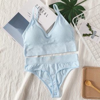 Дамски сутиен Комплект бикини Секси G-String Push Up сутиен Крап топ Безшевно бельо Фитнес Активен сутиен Топ Прашки Дамски комплект бельо