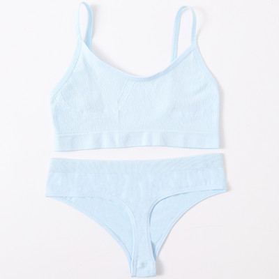 Σετ γυναικεία σουτιέν εσώρουχα σέξι G-string Push Up σουτιέν Crop Top χωρίς ραφές Fitness Active σουτιέν Top Thongs Γυναικεία εσώρουχα