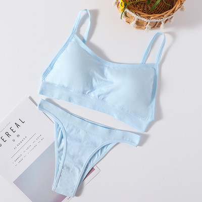 Set sutien fără cusături Set lenjerie de corp pentru femei Sutien sport Crop Top Tanga cu talie joasă Push up Fitness Sutien Sutiene fără spate