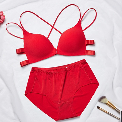 Ženski komplet grudnjaka s cvjetnim printom Donje rublje Seksi Push Up donje rublje Ljepota Bežični prsluk Ženska prednja kopča Bešavni leopard grudnjak