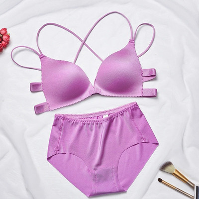 Ženski komplet grudnjaka s cvjetnim printom Donje rublje Seksi Push Up donje rublje Ljepota Bežični prsluk Ženska prednja kopča Bešavni leopard grudnjak