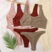 Naiste õmblusteta rinnahoidjakomplekt Seksikad stringid madala vöökohaga aluspüksid Traadita rinnahoidja Bralette naistepesu Rinnahoidja soonik tops Naiste aluspesu komplekt