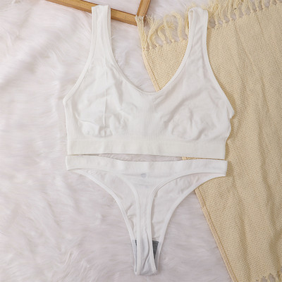 Naiste õmblusteta rinnahoidjakomplekt Seksikad stringid madala vöökohaga aluspüksid Traadita rinnahoidja Bralette naistepesu Rinnahoidja soonik tops Naiste aluspesu komplekt