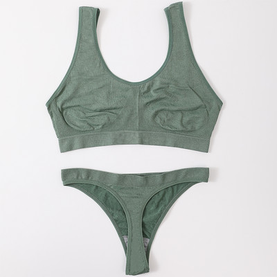 Naiste õmblusteta rinnahoidjakomplekt Seksikad stringid madala vöökohaga aluspüksid Traadita rinnahoidja Bralette naistepesu Rinnahoidja soonik tops Naiste aluspesu komplekt
