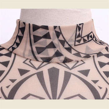 Ολόσωμες φόρμες για γυναικείες φόρμες Elegent Totem Vintage μακρυμάνικο ζιβάγκο γυναικείο κορμάκι Casual Slim Fit Rompers Sunsuits