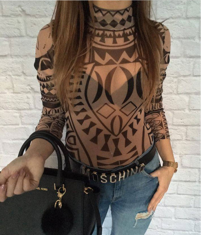 2018. aasta naiste naiste body, trikoo Bodycon pikkade varrukatega pluus O-kaelusega sidemega kombinesoon, top-pluus