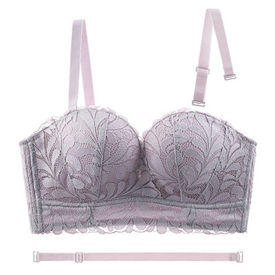 Γυναικεία σουτιέν Νέο σέξι δαντελένιο σουτιέν στράπλες σουτιέν Γυναικεία αόρατα σουτιέν Push Up Χωρίς ρυθμιζόμενο σύρμα ιμάντες ώμου Στράπλες