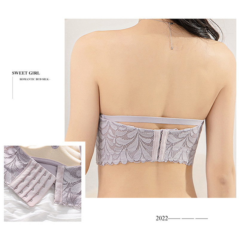 Γυναικεία σουτιέν Νέο σέξι δαντελένιο σουτιέν στράπλες σουτιέν Γυναικεία αόρατα σουτιέν Push Up Χωρίς ρυθμιζόμενο σύρμα ιμάντες ώμου Στράπλες