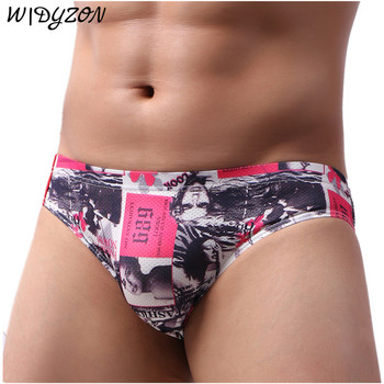 WIDYZON Print Секси бельо за мъже Jockstrap Mesh Дишащи мъжки бикини слипове мъжко бельо Cuecas U Pouch Мъжки гащи