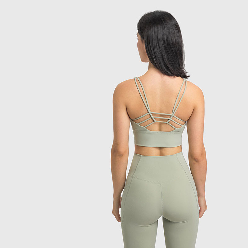 Cea mai bună frumusețe Spate Sutiene sport U Gât încrucișat Sutien sport slab Sexy Tank Top Sală de gimnastică Yoga Antrenament Lenjerie Transport gratuit
