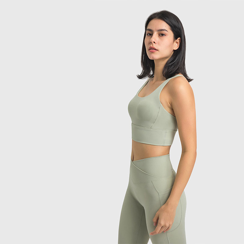 Cea mai bună frumusețe Spate Sutiene sport U Gât încrucișat Sutien sport slab Sexy Tank Top Sală de gimnastică Yoga Antrenament Lenjerie Transport gratuit