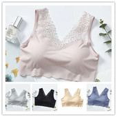 Soutien-gorge dos sans bretelles soutien-gorge de sport αναπνευστικό Αντιδιαπνοή soutien-gorge de sport rembourré antichoc h