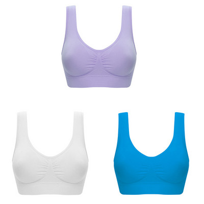 3 kom/lot Ženski bešavni grudnjak bez podloge Grudnjak Yoga Sportski grudnjaci Prsluk Aktivni grudnjak Push Up donje rublje veće veličine Bralette Top za vježbanje