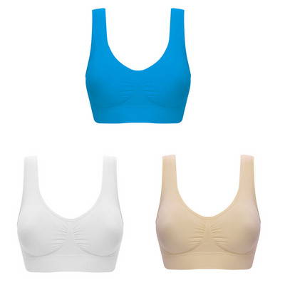 3 kom/lot Ženski bešavni grudnjak bez podloge Grudnjak Yoga Sportski grudnjaci Prsluk Aktivni grudnjak Push Up donje rublje veće veličine Bralette Top za vježbanje