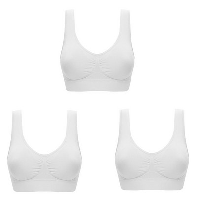 3 kom/lot Ženski bešavni grudnjak bez podloge Grudnjak Yoga Sportski grudnjaci Prsluk Aktivni grudnjak Push Up donje rublje veće veličine Bralette Top za vježbanje