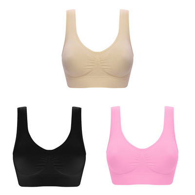 3 kom/lot Ženski bešavni grudnjak bez podloge Grudnjak Yoga Sportski grudnjaci Prsluk Aktivni grudnjak Push Up donje rublje veće veličine Bralette Top za vježbanje