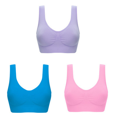 3 kom/lot Ženski bešavni grudnjak bez podloge Grudnjak Yoga Sportski grudnjaci Prsluk Aktivni grudnjak Push Up donje rublje veće veličine Bralette Top za vježbanje
