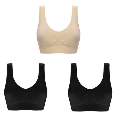 3 kom/lot Ženski bešavni grudnjak bez podloge Grudnjak Yoga Sportski grudnjaci Prsluk Aktivni grudnjak Push Up donje rublje veće veličine Bralette Top za vježbanje