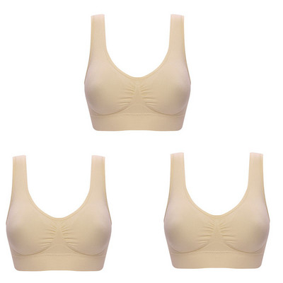 3 kom/lot Ženski bešavni grudnjak bez podloge Grudnjak Yoga Sportski grudnjaci Prsluk Aktivni grudnjak Push Up donje rublje veće veličine Bralette Top za vježbanje