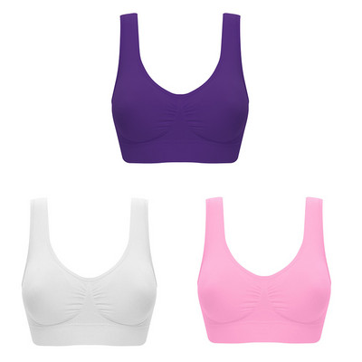 3 kom/lot Ženski bešavni grudnjak bez podloge Grudnjak Yoga Sportski grudnjaci Prsluk Aktivni grudnjak Push Up donje rublje veće veličine Bralette Top za vježbanje