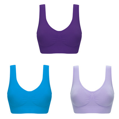 3 kom/lot Ženski bešavni grudnjak bez podloge Grudnjak Yoga Sportski grudnjaci Prsluk Aktivni grudnjak Push Up donje rublje veće veličine Bralette Top za vježbanje
