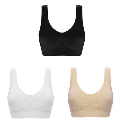 3 kom/lot Ženski bešavni grudnjak bez podloge Grudnjak Yoga Sportski grudnjaci Prsluk Aktivni grudnjak Push Up donje rublje veće veličine Bralette Top za vježbanje