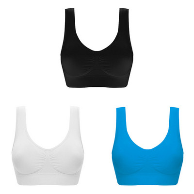 3 kom/lot Ženski bešavni grudnjak bez podloge Grudnjak Yoga Sportski grudnjaci Prsluk Aktivni grudnjak Push Up donje rublje veće veličine Bralette Top za vježbanje