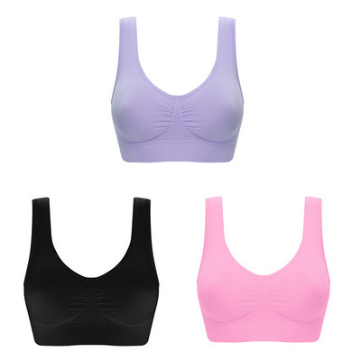 3 kom/lot Ženski bešavni grudnjak bez podloge Grudnjak Yoga Sportski grudnjaci Prsluk Aktivni grudnjak Push Up donje rublje veće veličine Bralette Top za vježbanje