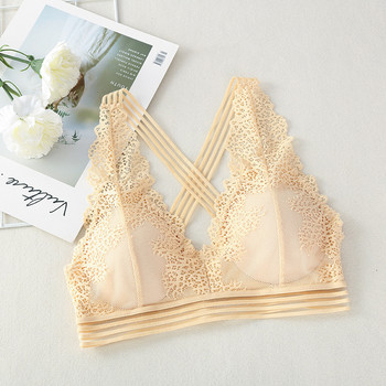 Секси корсет сутиен Cross Beauty Back Bralette Бельо Lace Triangle Intimates Бельо Top Soutien Gorge нижнее белье женское