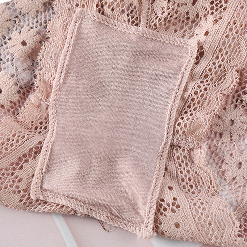 Jerrinut Σέξι Δαντελένιο Σετ Σουτιέν Γυναικεία Εσώρουχα Σετ Εσώρουχα Push Up Brassiere Διαφανές δαντελένιο σουτιέν με σλιπ