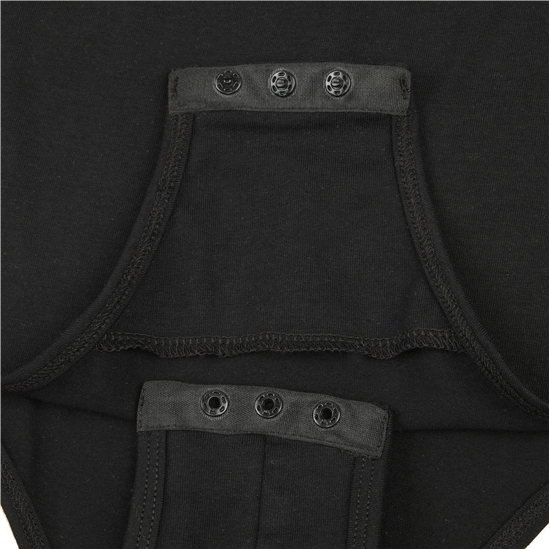 Body skinny cu mânecă lungă pentru femei Salopetă de culoare solidă fără spate, Body scurt cu decolteu subțire