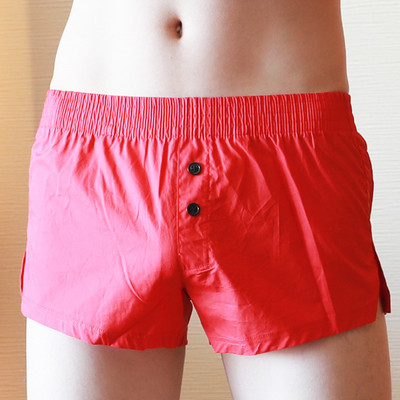 Meeste elastsed puuvillased noolepüksid magamisriided meeste lühikesed püksid, puhas värvi läbipaistev meeste vabaaja pidžaamapüksid püksid