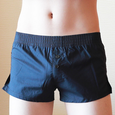 Meeste elastsed puuvillased noolepüksid magamisriided meeste lühikesed püksid, puhas värvi läbipaistev meeste vabaaja pidžaamapüksid püksid