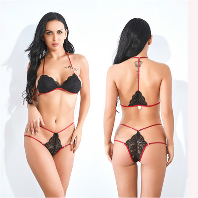 Seksi grudnjak Čipkani komplet donjeg rublja Žensko donje rublje Prozirni grudnjak Kompleti za zabave Čipkasti gornji dijelovi za spavanje Komplet grudnjaka Komplet donjeg rublja SML XL 2XL