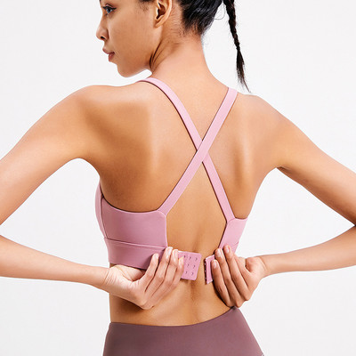 Naiste õmblusteta spordirinnahoidjad, treeninguteks, naiste spordirinnahoidjad, pika voodriga, soonikuga Crop Top Fitness