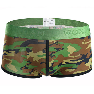 Meeste Aluspesu Bokserid Seksikad meeste aluspesu Bokserid Aluspüksid Pesu Kamuflaaž Aluspüksid Aluspesu Bikiini Aluspüksid