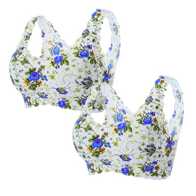2022. Novi modni ženski seksi grudnjak velike veličine s printom bez mrlja s ledeno svilenim cvjetnim grudnjakom Donje rublje Ženski bodi Donje rublje BH