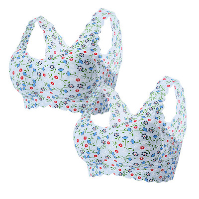 2022. Novi modni ženski seksi grudnjak velike veličine s printom bez mrlja s ledeno svilenim cvjetnim grudnjakom Donje rublje Ženski bodi Donje rublje BH