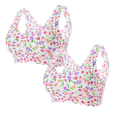 2022. Novi modni ženski seksi grudnjak velike veličine s printom bez mrlja s ledeno svilenim cvjetnim grudnjakom Donje rublje Ženski bodi Donje rublje BH