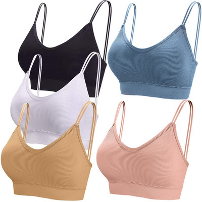Γυναικείο σουτιέν γιόγκα 5 τμχ Γιλέκο Running Gym Fitness Επενδυμένο σέξι ενεργό σουτιέν Αθλητικό σουτιέν που αναπνέει χωρίς σύρματα