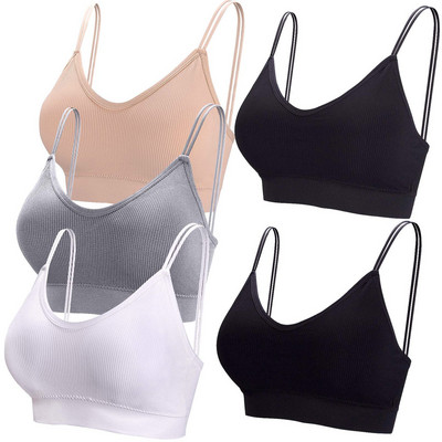 Γυναικείο σουτιέν γιόγκα 5 τμχ Γιλέκο Running Gym Fitness Επενδυμένο σέξι ενεργό σουτιέν Αθλητικό σουτιέν που αναπνέει χωρίς σύρματα